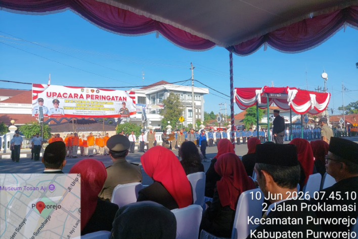 Upacara Peringatan HUT Satpol PP, Satlinmas, dan Damkar Tingkat Kabupaten Purworejo Tahun 2026