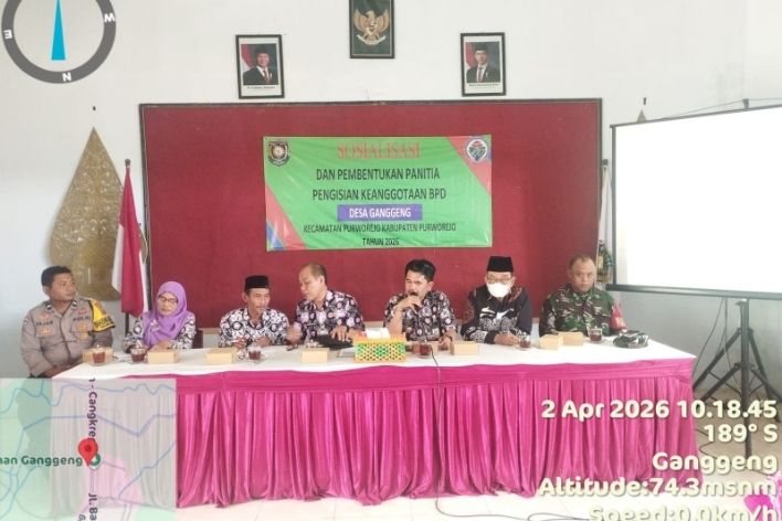 Sosialisasi dan Pembentukan Panitia Pengisian BPD Desa Ganggeng